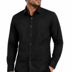 Cepsiz Slim Fit Siyah Gömlek
