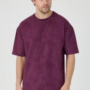 Yıkamalı Bordo T-Shirt